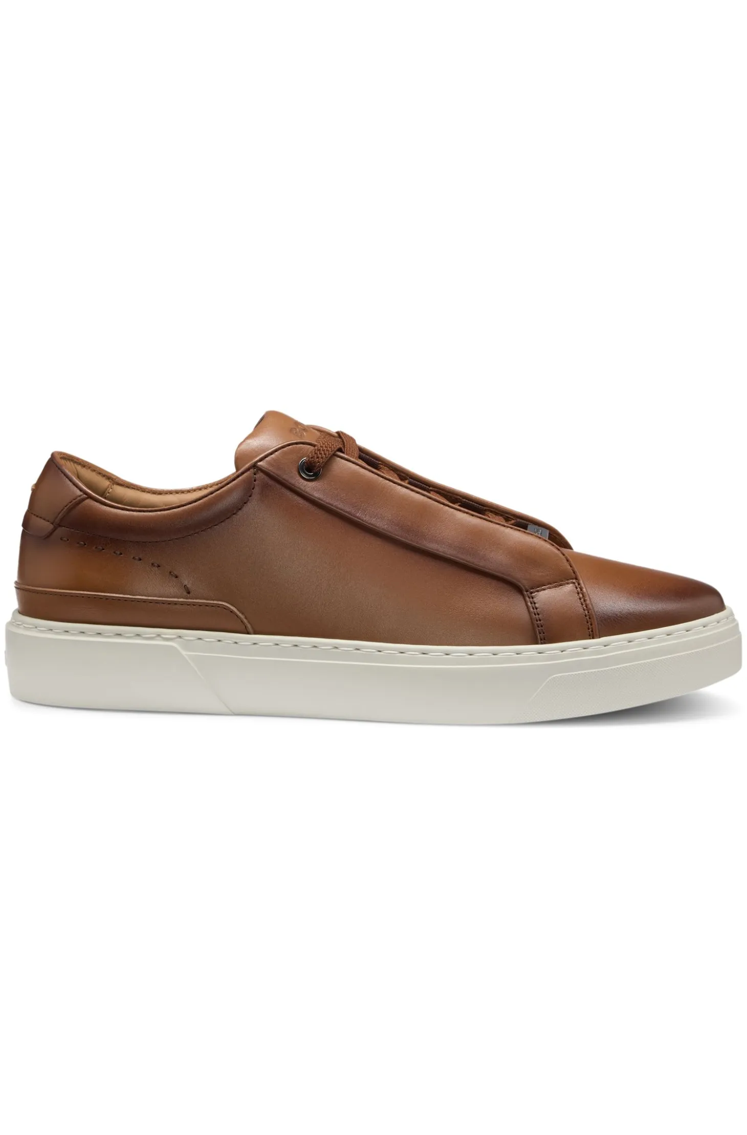 Gary trainers in brushed leather with elastic laces
