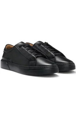 Gary trainers in brushed leather with elastic laces