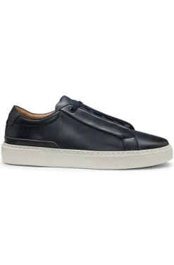 Gary trainers in brushed leather with elastic laces