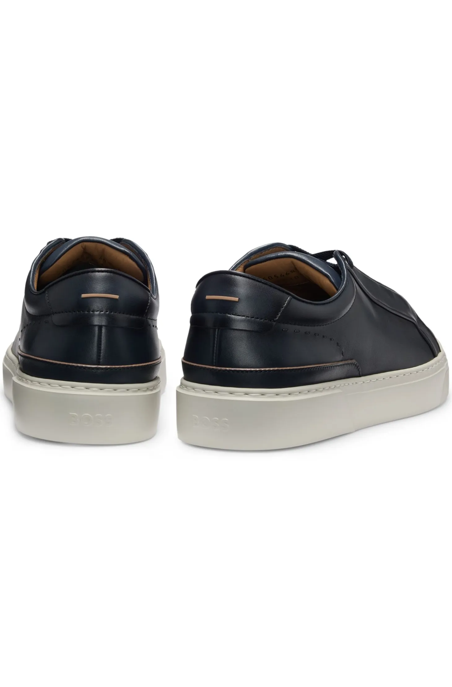 Gary trainers in brushed leather with elastic laces
