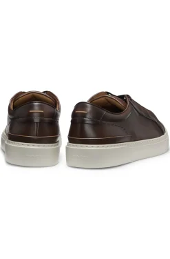 Gary trainers in brushed leather with elastic laces