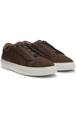 Gary trainers in suede with elastic lacing system