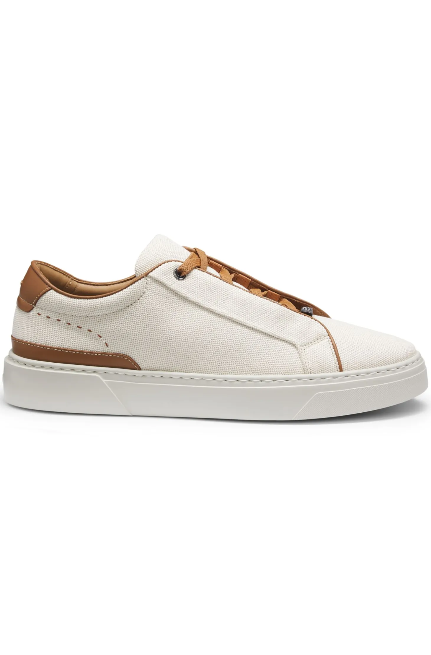 Gary trainers with canvas uppers and leather trims