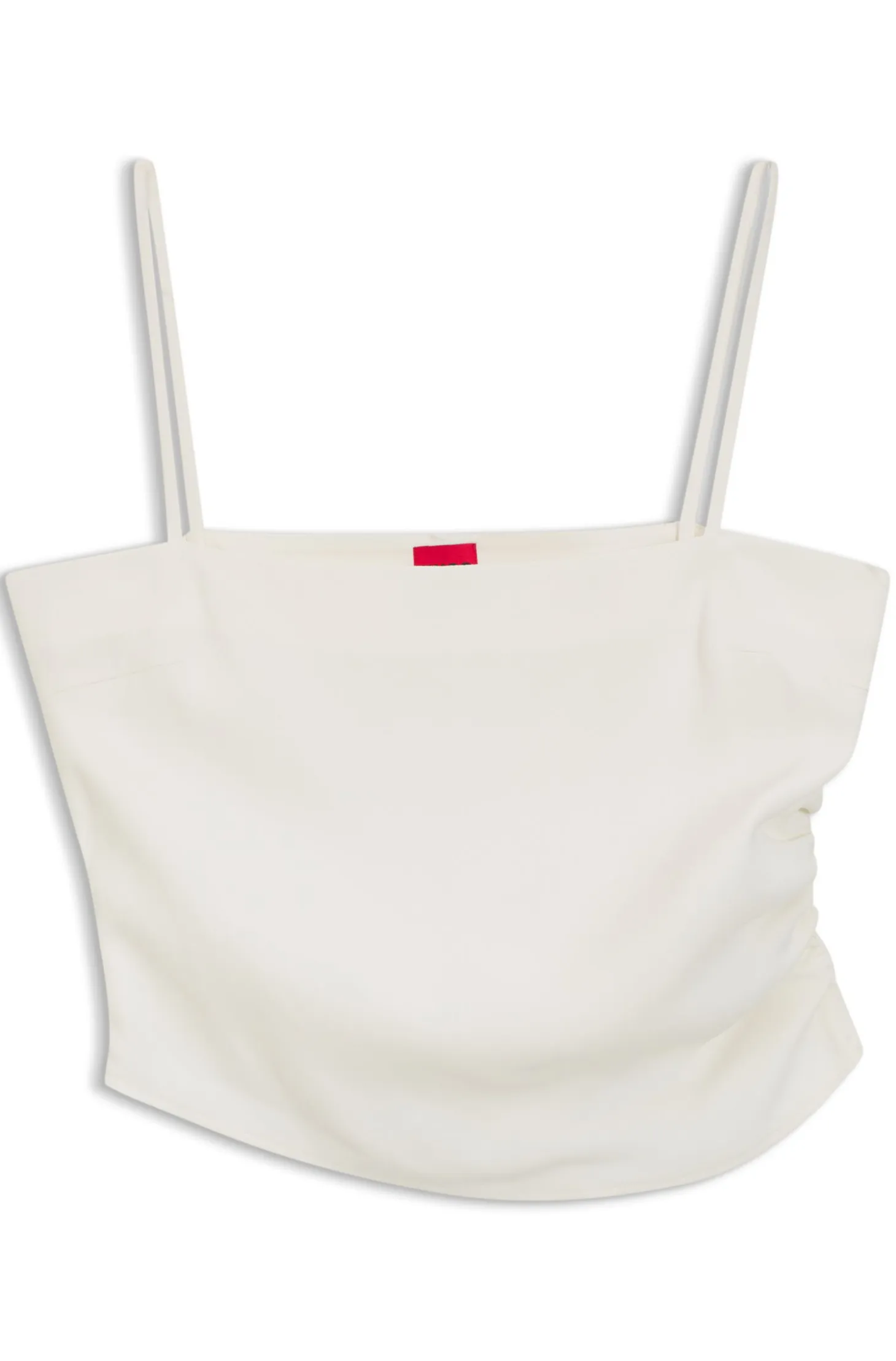 Gathered bandeau top with straps
