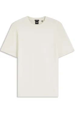 Geometric-jacquard T-shirt in cotton