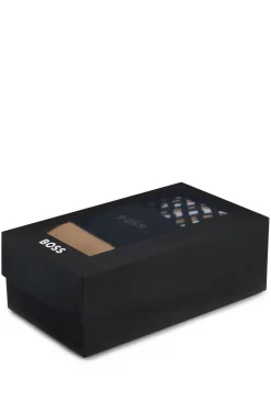 Gift-boxed three-pack of regular-length socks