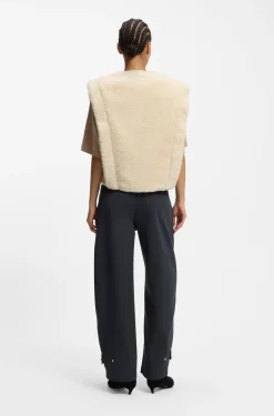 Gilet in plush teddy