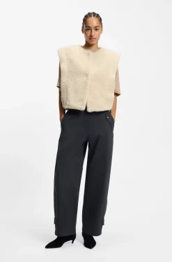 Gilet in plush teddy