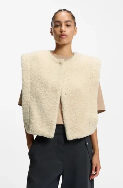 Gilet in plush teddy