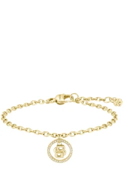 Gold-tone bracelet with Double B monogram charm