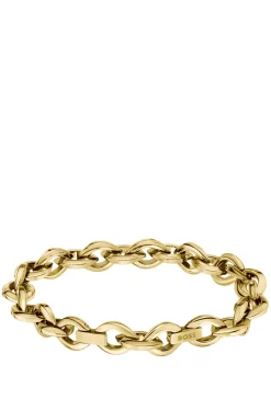 Gold-tone bracelet with petal-shaped links