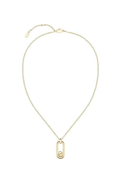 Gold-tone chain necklace with Double B monogram pendant