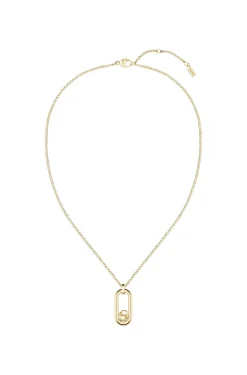 Gold-tone chain necklace with Double B monogram pendant
