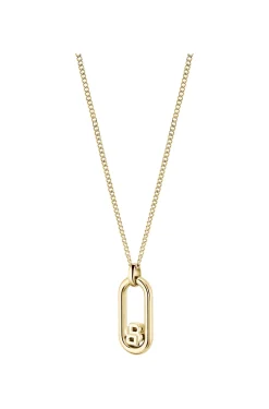 Gold-tone chain necklace with Double B monogram pendant