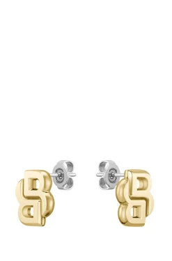 Gold-tone earrings with Double B monogram