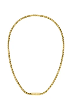 Gold-tone necklace with braided chain