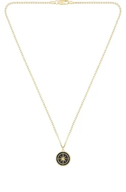 Gold-tone necklace with medallion pendant