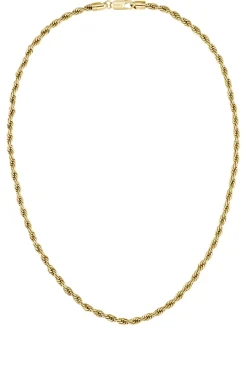 Gold-tone necklace with rope-style chain