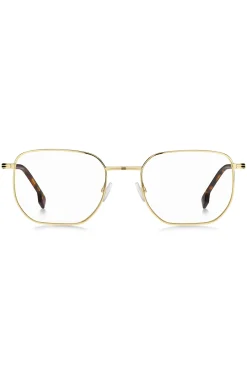 Gold-tone optical frames with Havana end tips