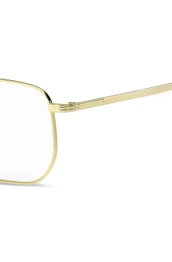 Gold-tone optical frames with Havana end tips