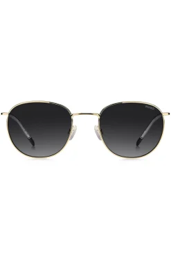 Gold-tone sunglasses with logo detail