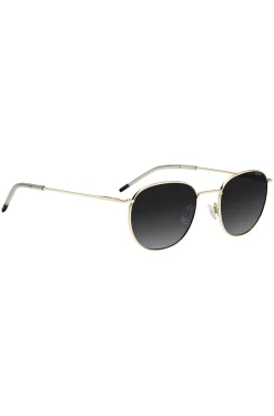 Gold-tone sunglasses with logo detail