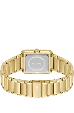 Gold-tone watch with link bracelet