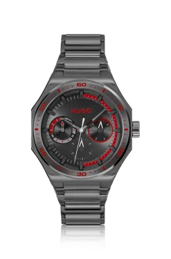 #GRAIL SPORT Black-plated watch with tonal dial