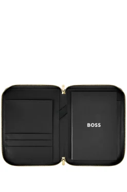 Grained black A5 conference folder with Double B monogram