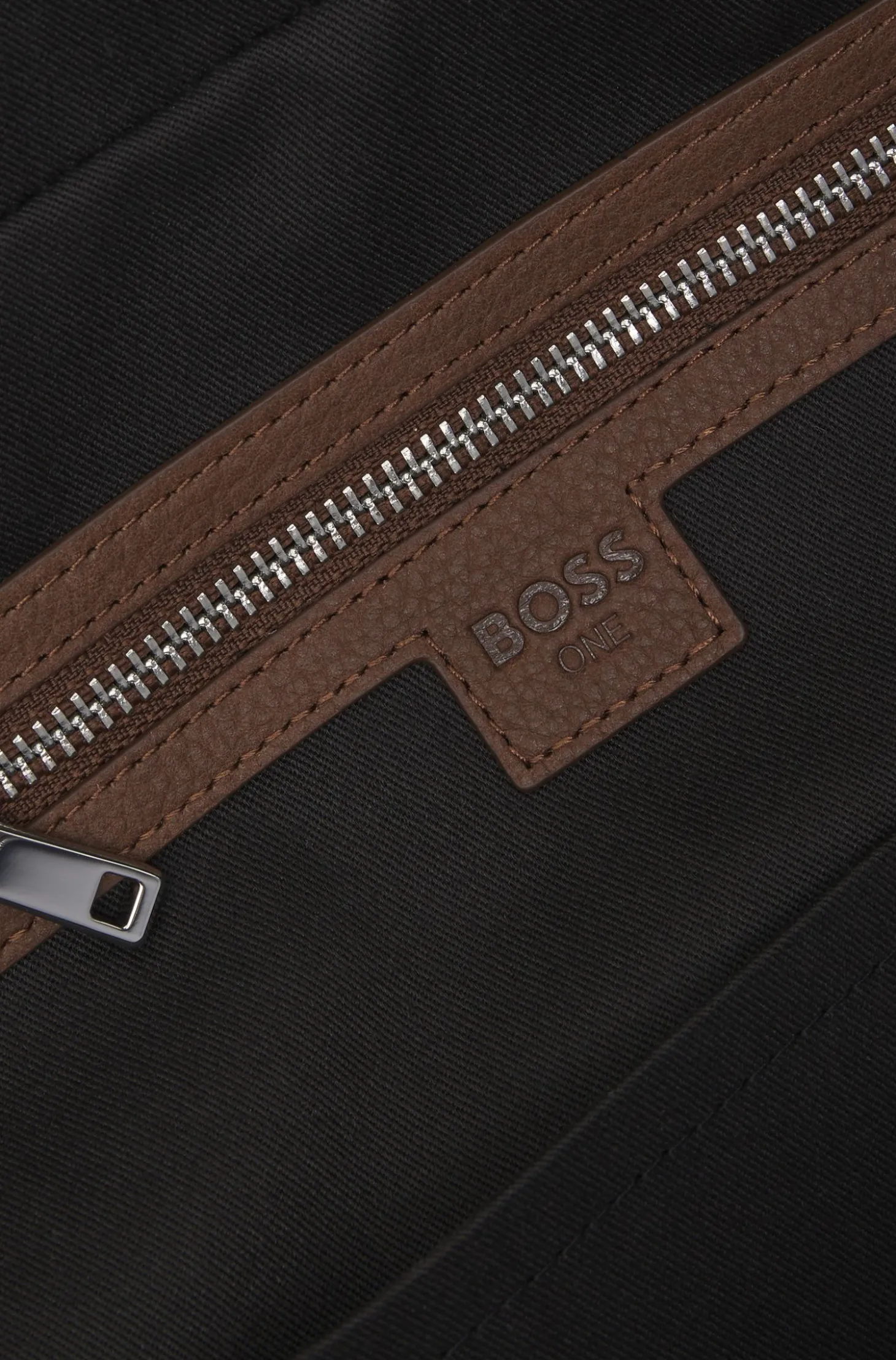 Grained-leather holdall with embossed logo