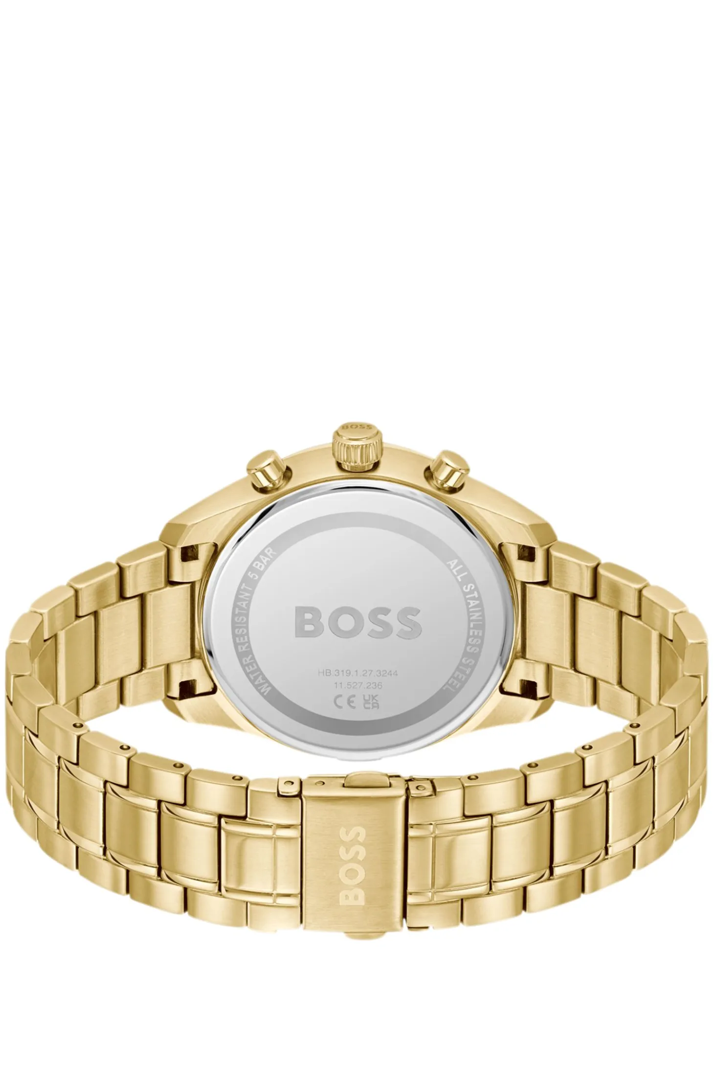 GRAND PRIX 40 Gold-tone watch with silver-white dial
