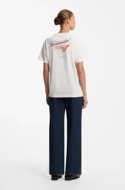 Graphic-print T-shirt in cotton jersey