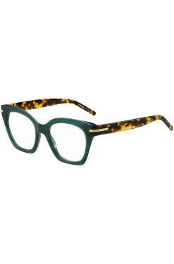Green-acetate optical frames with Havana temples