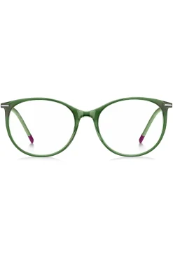 Green-acetate optical frames with stainless-steel temples