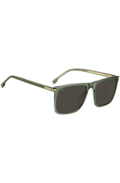 Green-acetate sunglasses with gold-tone trims