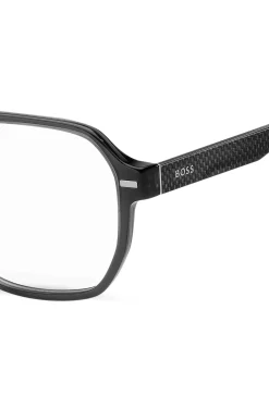 Grey-acetate optical frames with Havana end-tips