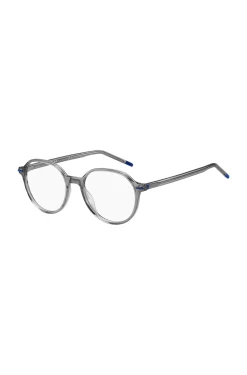 Grey-acetate optical frames with blue details