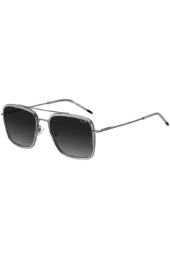 Grey sunglasses with double bridge