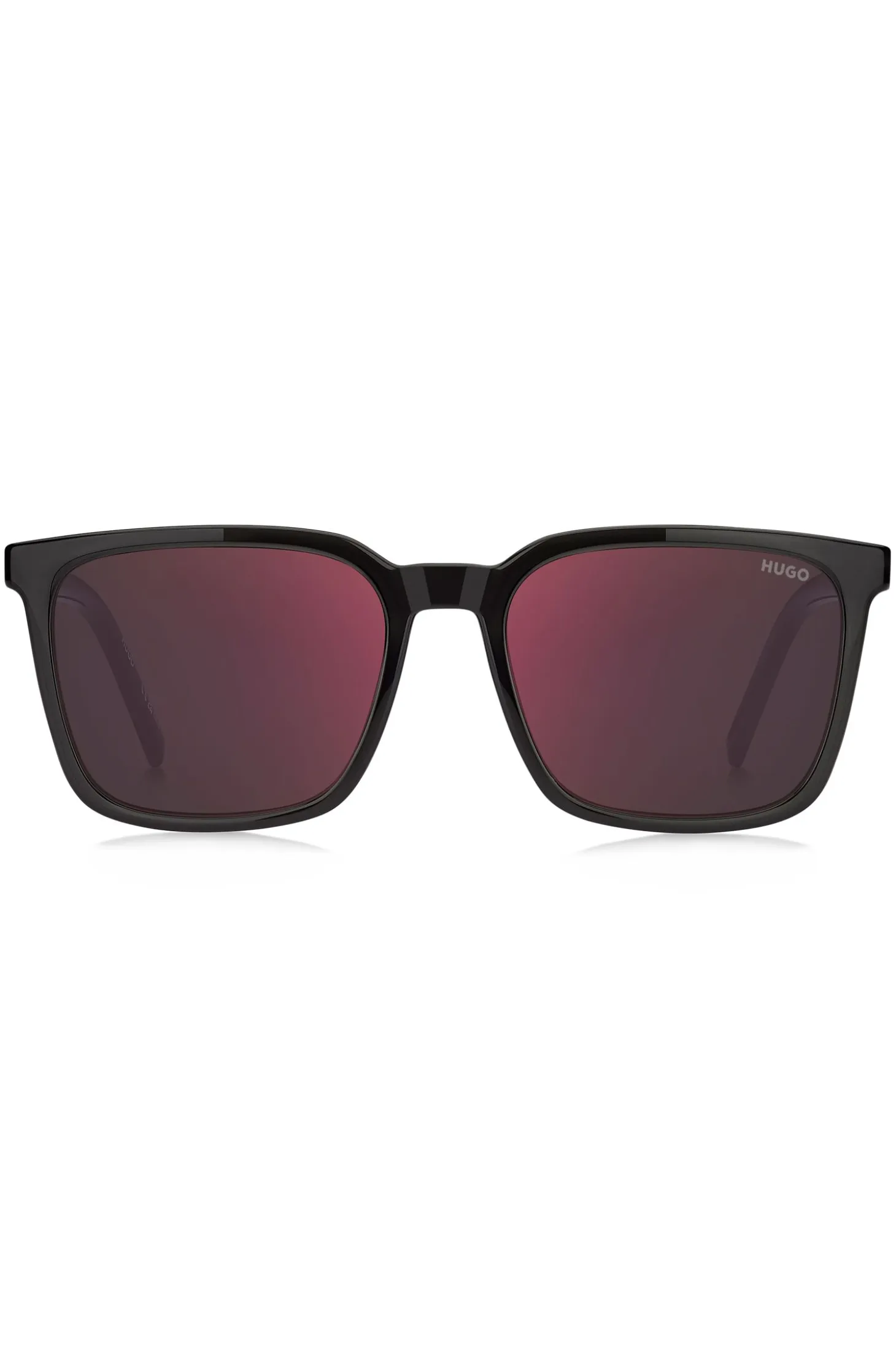 Grey sunglasses with textured temples