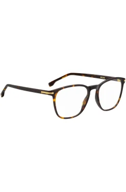 Havana-acetate optical frames with gold-tone hardware