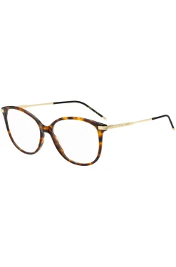 Havana-acetate optical frames with gold-tone temples