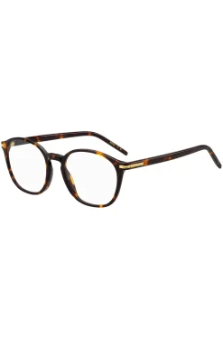 Havana-acetate optical frames with gold-tone hardware