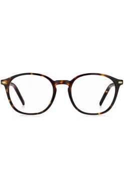Havana-acetate optical frames with gold-tone hardware