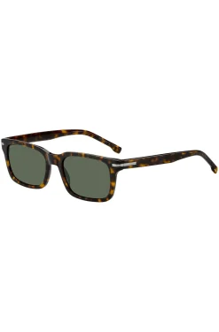 Havana-acetate sunglasses with silver-tone hardware