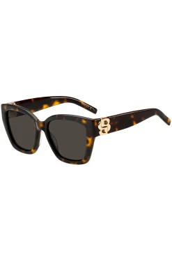Havana-acetate sunglasses with Double B monogram