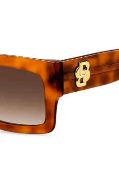 Havana-acetate sunglasses with Double B monogram