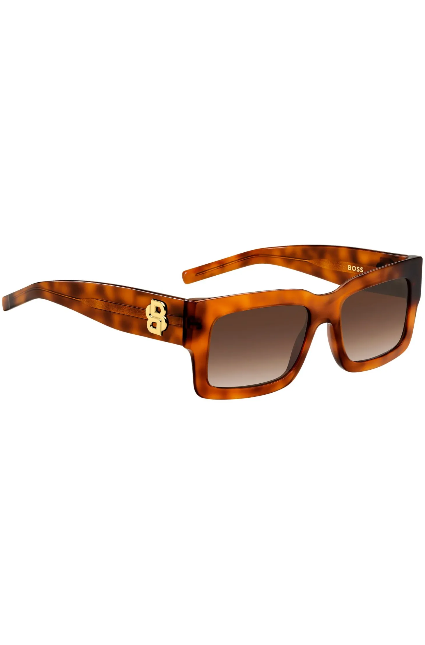 Havana-acetate sunglasses with Double B monogram