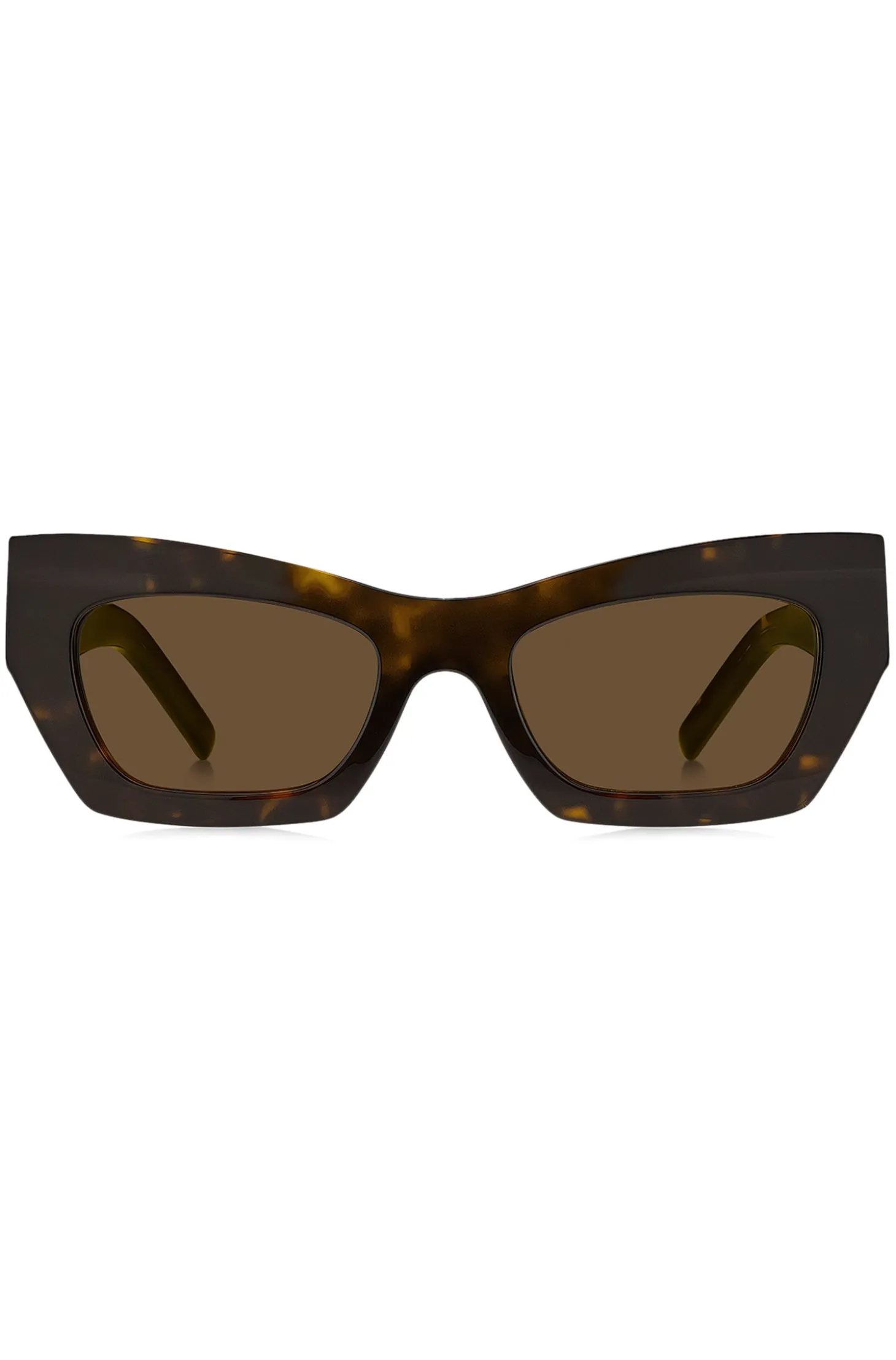 Havana-acetate sunglasses with signature hardware