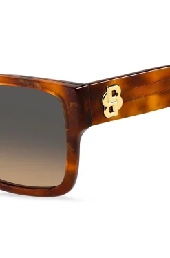 Havana-acetate sunglasses with Double B monogram