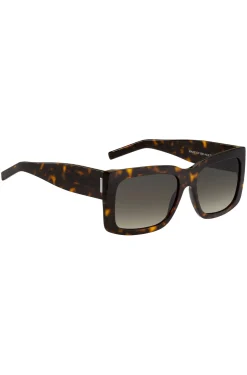 Havana bio-acetate sunglasses with signature hardware